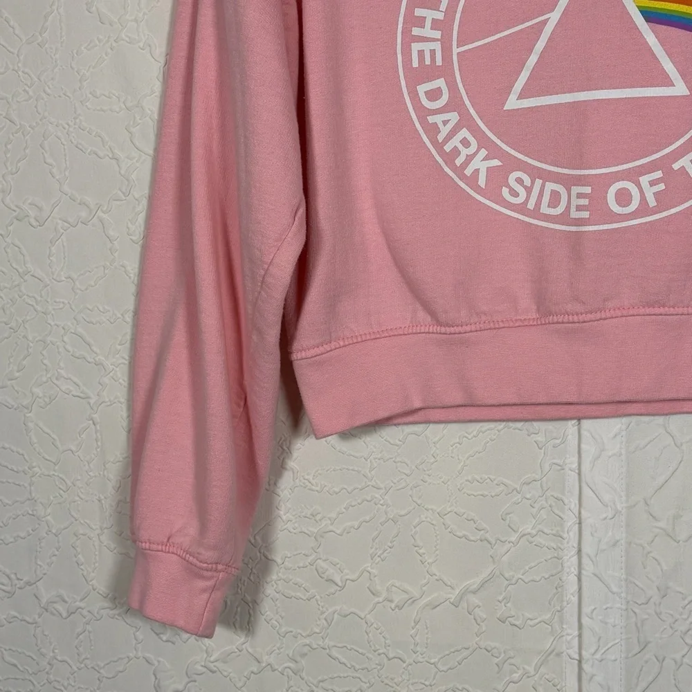 Pink Floyd Crew Neck Crop Sweatshirt Pink Sz L